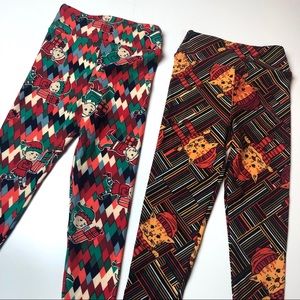 2/$20 2 pair LuLaRoe S/M Christmas Leggings